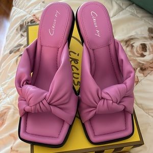 Circus Sam Edelman Sim Pink Square Toe Heel Sandal 7.5